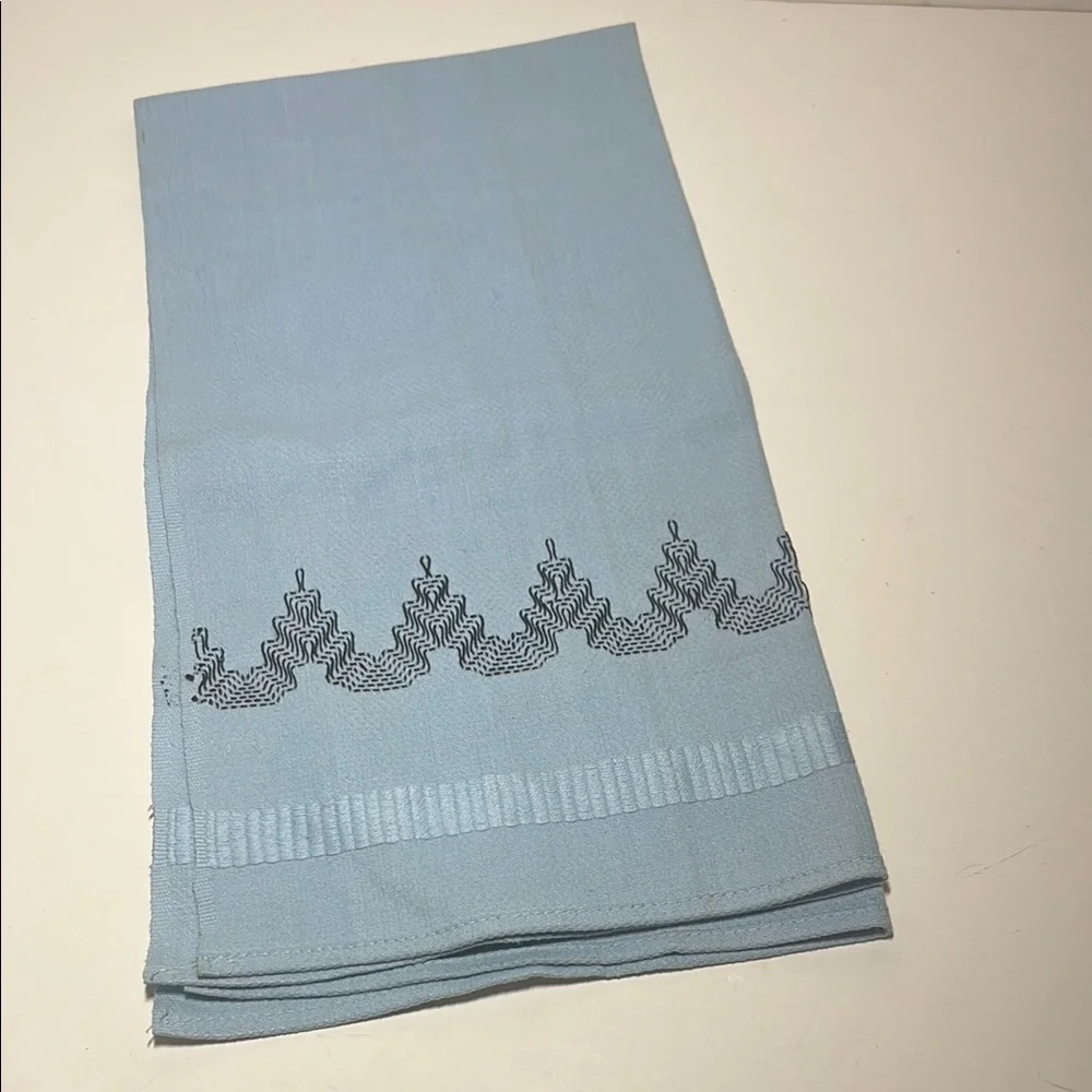 Fieldcrest Blue Hand Towel with Embroidery